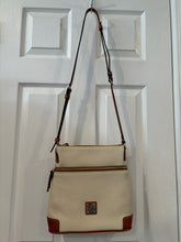 Load image into Gallery viewer, Dooney and Bourke Cream Tan Leather Bag
