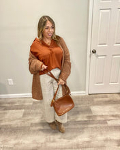 Load image into Gallery viewer, Zara Rust Hi Lo Silk Tunic
