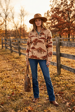 Load image into Gallery viewer, Tan Western Sherpa Pattern Pullover
