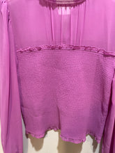 Load image into Gallery viewer, Magenta Smocked Sheer Sleeves Too
