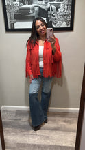 Load image into Gallery viewer, Vintage Faux Suede Fringe Jacket
