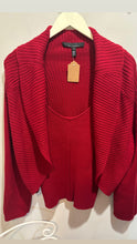 Load image into Gallery viewer, White House Black Market Red Cardigan Set
