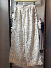 Load image into Gallery viewer, Cream Sage Floral Sheer Pants
