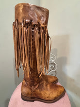Load image into Gallery viewer, Bed|Stu Tan Leather Fringe Boots

