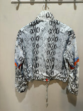 Load image into Gallery viewer, Central Park West Grey Python Windbreaker Jacket
