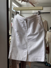 Load image into Gallery viewer, Eileen Fisher White Denim Pencil Skirt
