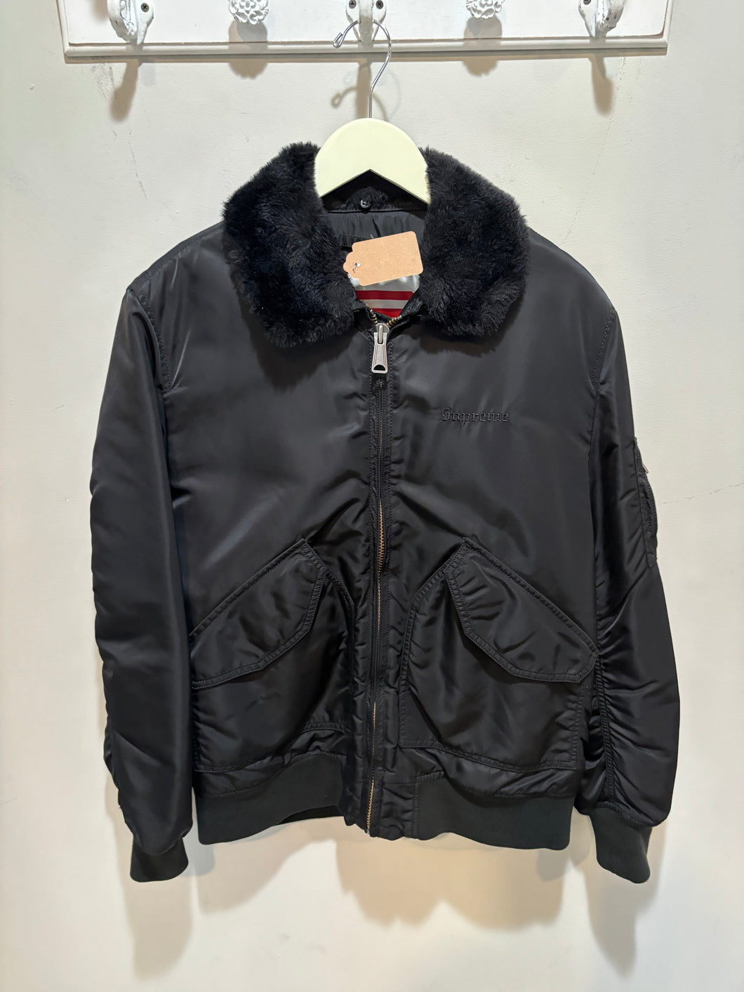 Supreme Black Quilted Bomber Jacket