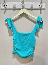 Load image into Gallery viewer, Free People Teal Rusching Tank Top
