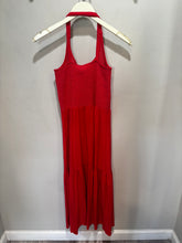 Load image into Gallery viewer, Nations Red Smocked Maxi Dress
