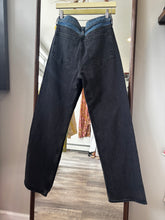 Load image into Gallery viewer, Two Tone Black Medium Wash Denim
