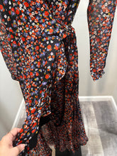 Load image into Gallery viewer, Intermix Black Floral Wrap Dress
