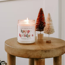 Load image into Gallery viewer, Happy Holidays 9 ozSoy Candle - Christmas Home Decor &amp; Gifts
