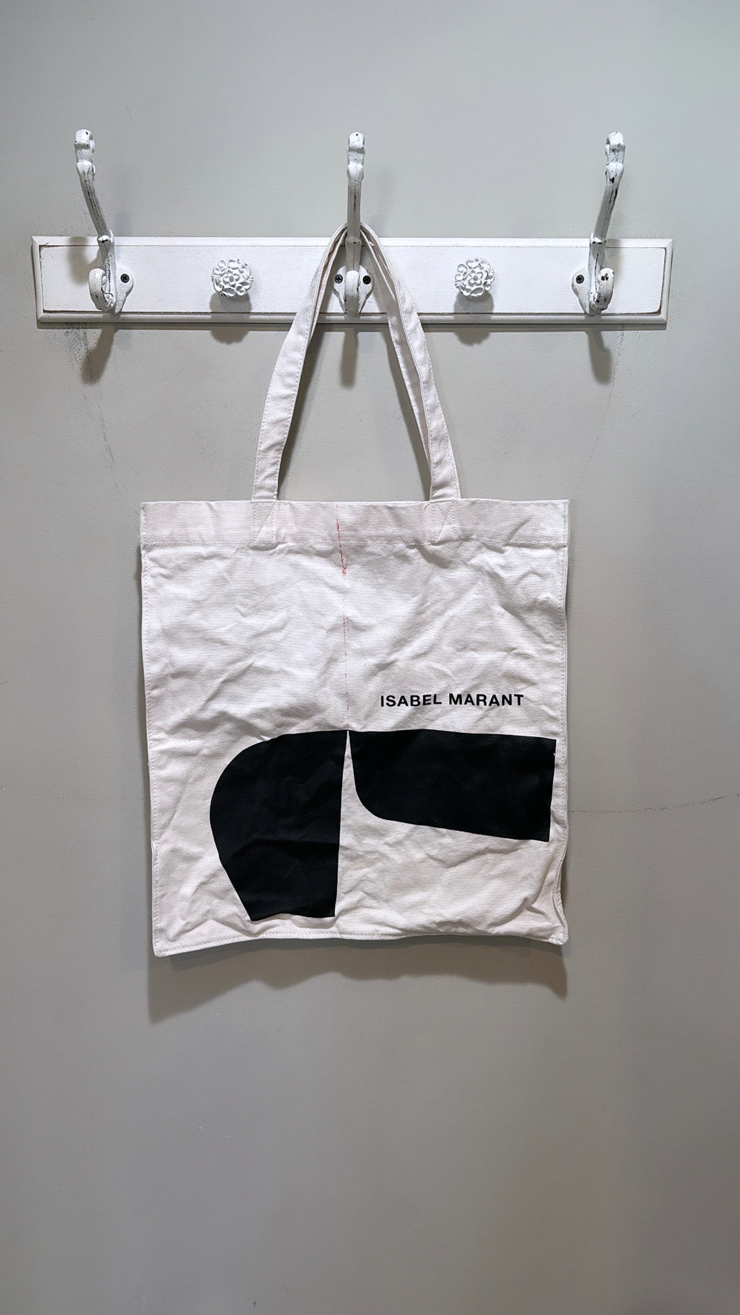 Isabel Marant White Black Canvas Bag