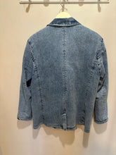 Load image into Gallery viewer, Good American Light Wash Denim Blazer
