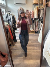 Load image into Gallery viewer, Burgundy Houndstooth Multicolor Military Jacket
