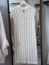 Load image into Gallery viewer, Zara Cream Knit Crochet Dress
