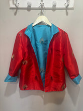 Load image into Gallery viewer, Vintage Reversible Silky Red/Aqua Jacket

