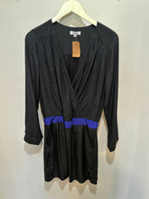 Load image into Gallery viewer, Barneys Black Blue Silk Dress
