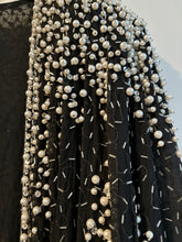 Load image into Gallery viewer, Vintage Judith Anne Black Silk Pearls Jacket
