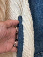 Load image into Gallery viewer, POL Cream Denim Cardigan Jacket
