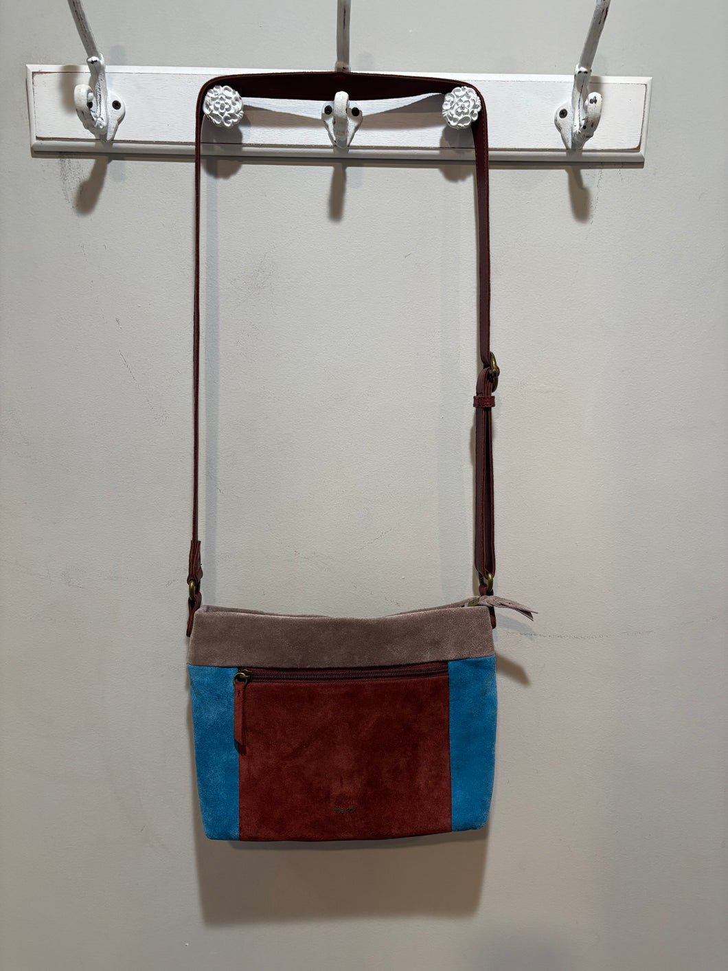 The Sam Rust Multicolor Suede Crossbody