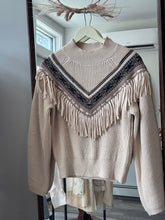 Load image into Gallery viewer, Z Supply Cream Fringe Western Sweater
