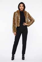 Load image into Gallery viewer, Vintage Leopard Teddy Cropped Jacket
