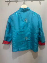 Load image into Gallery viewer, Vintage Reversible Silky Red/Aqua Jacket
