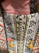 Load image into Gallery viewer, Verb Cream Textured Aztec Embroidered Jacket
