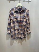 Load image into Gallery viewer, Lucky Brand Cream Blue Flannel Shirt

