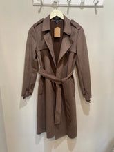 Load image into Gallery viewer, Faux Suede Brown Trench Coat

