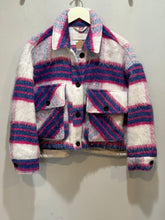 Load image into Gallery viewer, BlankNYC White Blue Plaid Fuzzy Jacket
