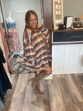 Load image into Gallery viewer, Grey Multicolor Plaid Flannel Shacket
