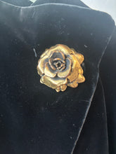 Load image into Gallery viewer, Vintage Black Velvet Duster Coat

