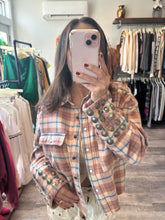Load image into Gallery viewer, We The Free Mauve Plaid Embellished Top
