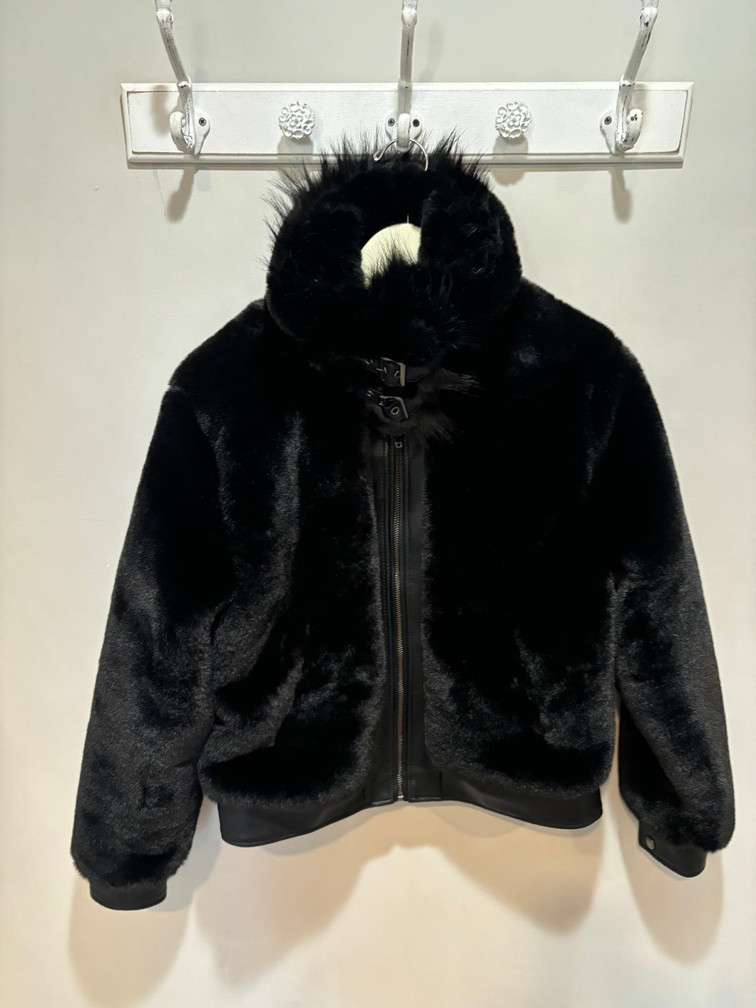 BlankNYC Black Teddy Cropped Jacket