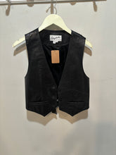 Load image into Gallery viewer, Vintage Elizabeth Black Leather Vest
