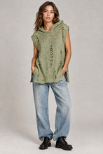 Load image into Gallery viewer, Urban Distressed Knit Hoodie Vest
