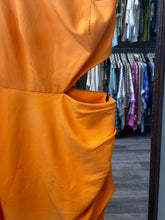 Load image into Gallery viewer, Orange Cutout One Shoulder Dress
