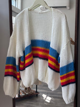 Load image into Gallery viewer, Cream Knit Stripes Cardigan
