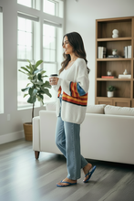 Load image into Gallery viewer, Cream Knit Stripes Cardigan
