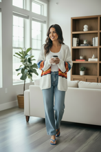 Load image into Gallery viewer, Cream Knit Stripes Cardigan

