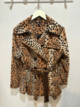 Load image into Gallery viewer, Vintage Tan Leopard Trench Jacket

