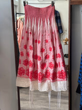 Load image into Gallery viewer, Lapis Anthro Red Corset Ruching Pattern Dress/Skirt
