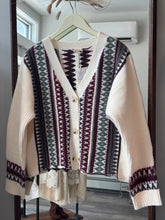 Load image into Gallery viewer, Multicolor Pattern Cream Cardigan
