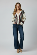 Load image into Gallery viewer, Multicolor Pattern Cream Cardigan
