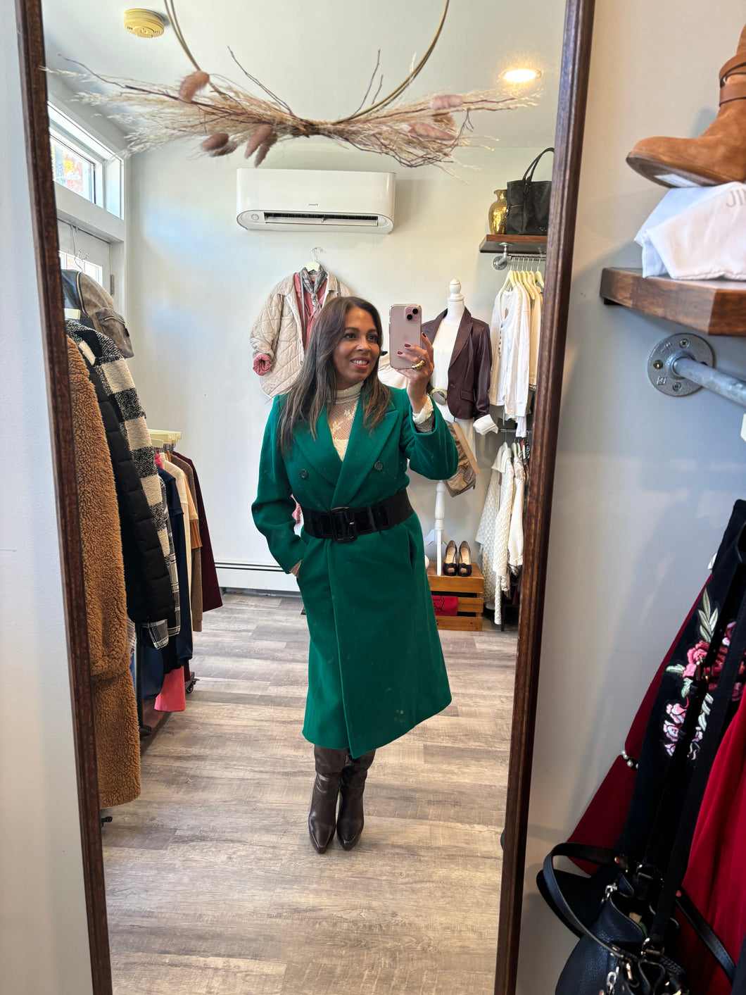 Vintage Green Wooly Coat