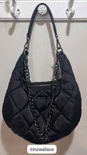 Load image into Gallery viewer, MZ Wallace Black Quilted Chain Strap Bag
