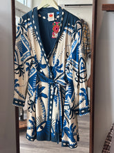 Load image into Gallery viewer, Farm Rio Cream Pattern Wrap Duster Dress
