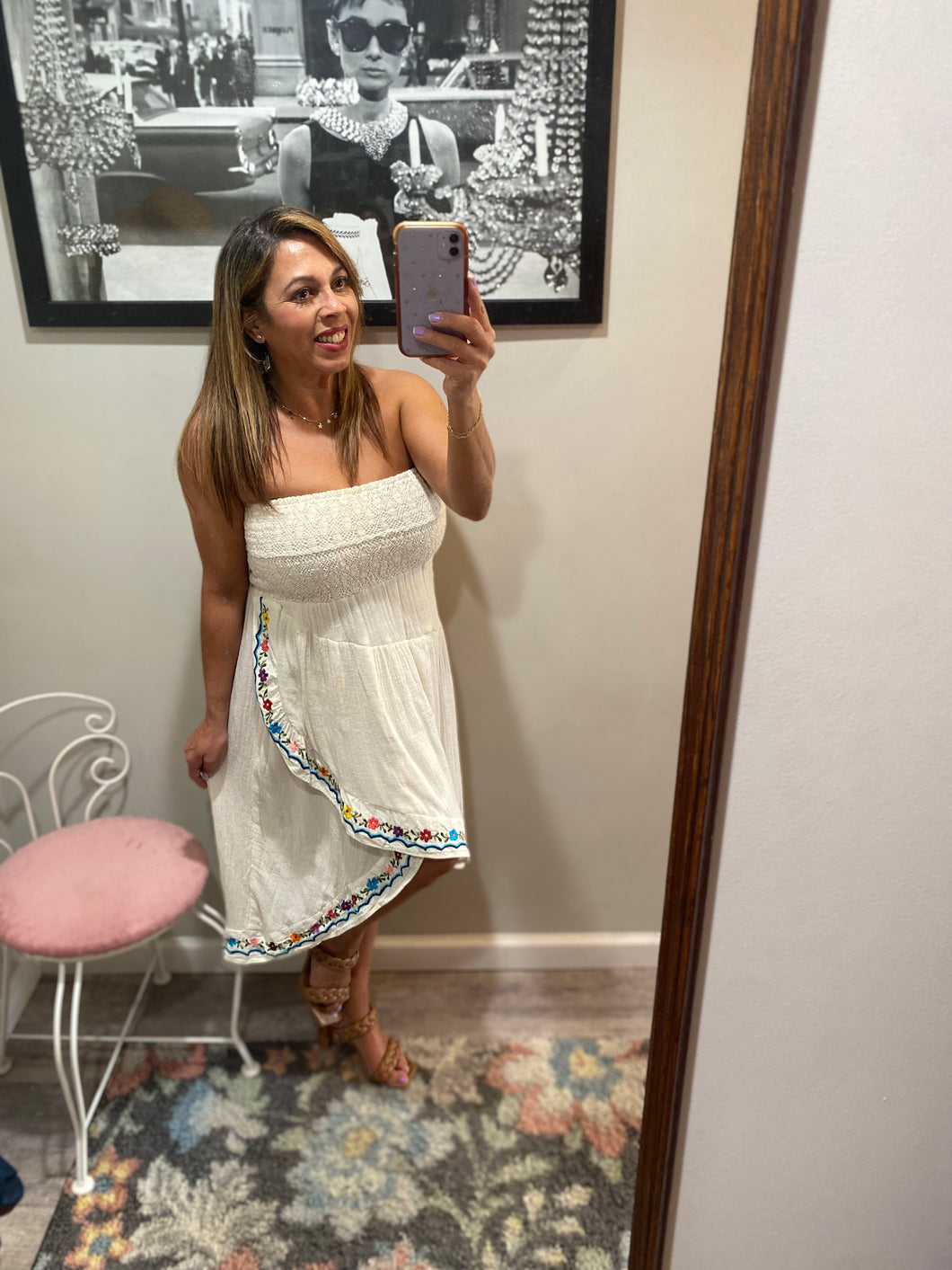 Jens Pirate Booty x Free People Cream Embroidered Skirt/Dress